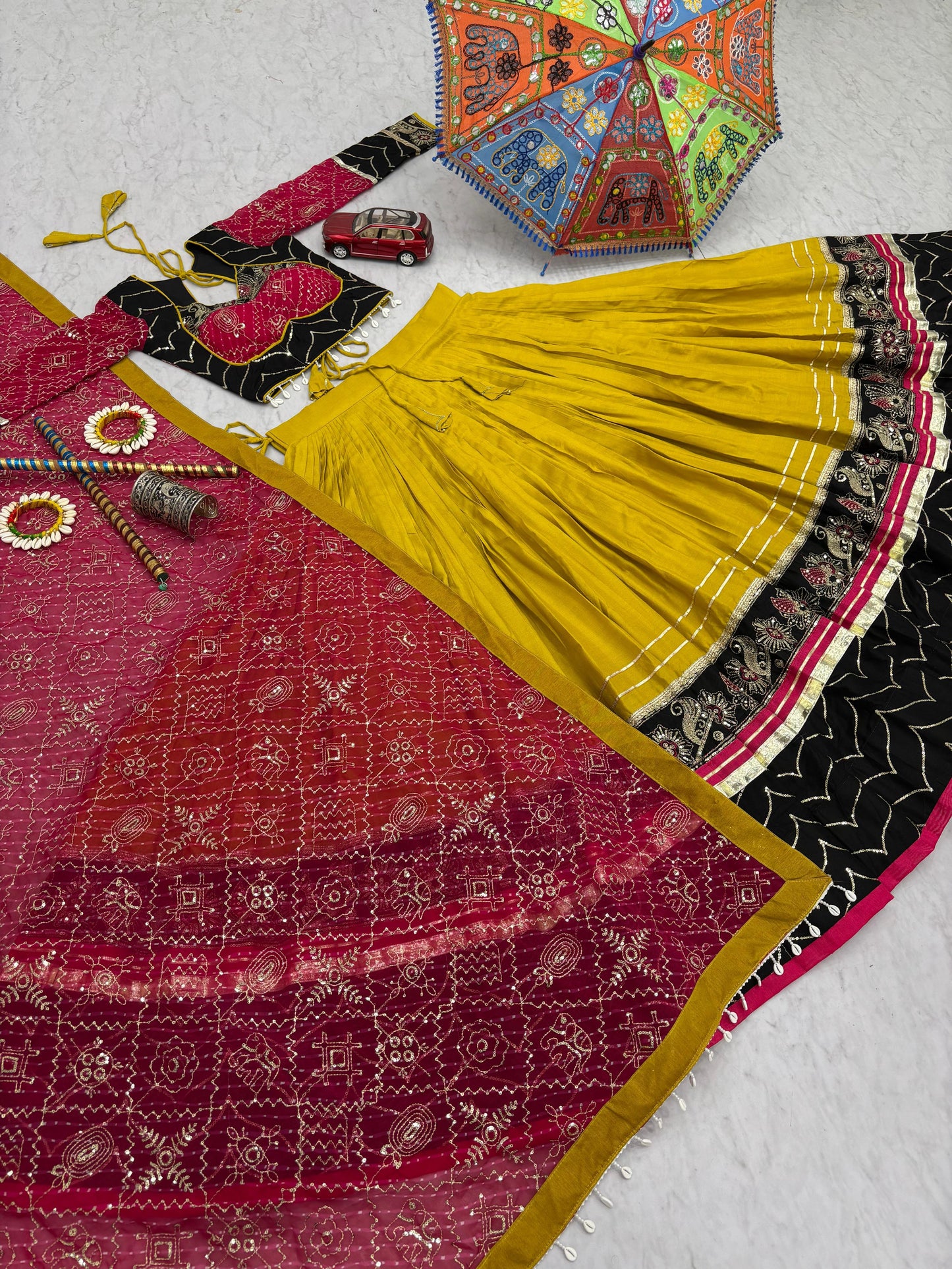 Navratri Special Trendy Pure Cotton Lehenga Choli ( MAS_TP_264_Yellow )