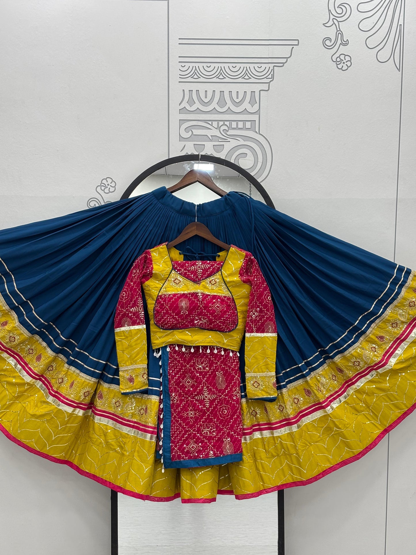 Exclusive Navratri Special Pure Cotton Lehenga Choli ( MAS_TP_264_Rama )