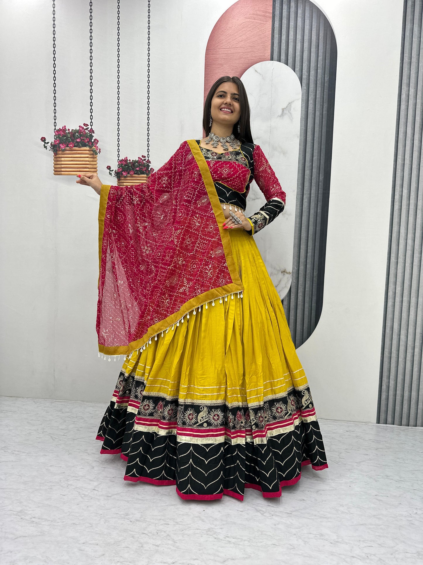 Navratri Special Trendy Pure Cotton Lehenga Choli ( MAS_TP_264_Yellow )