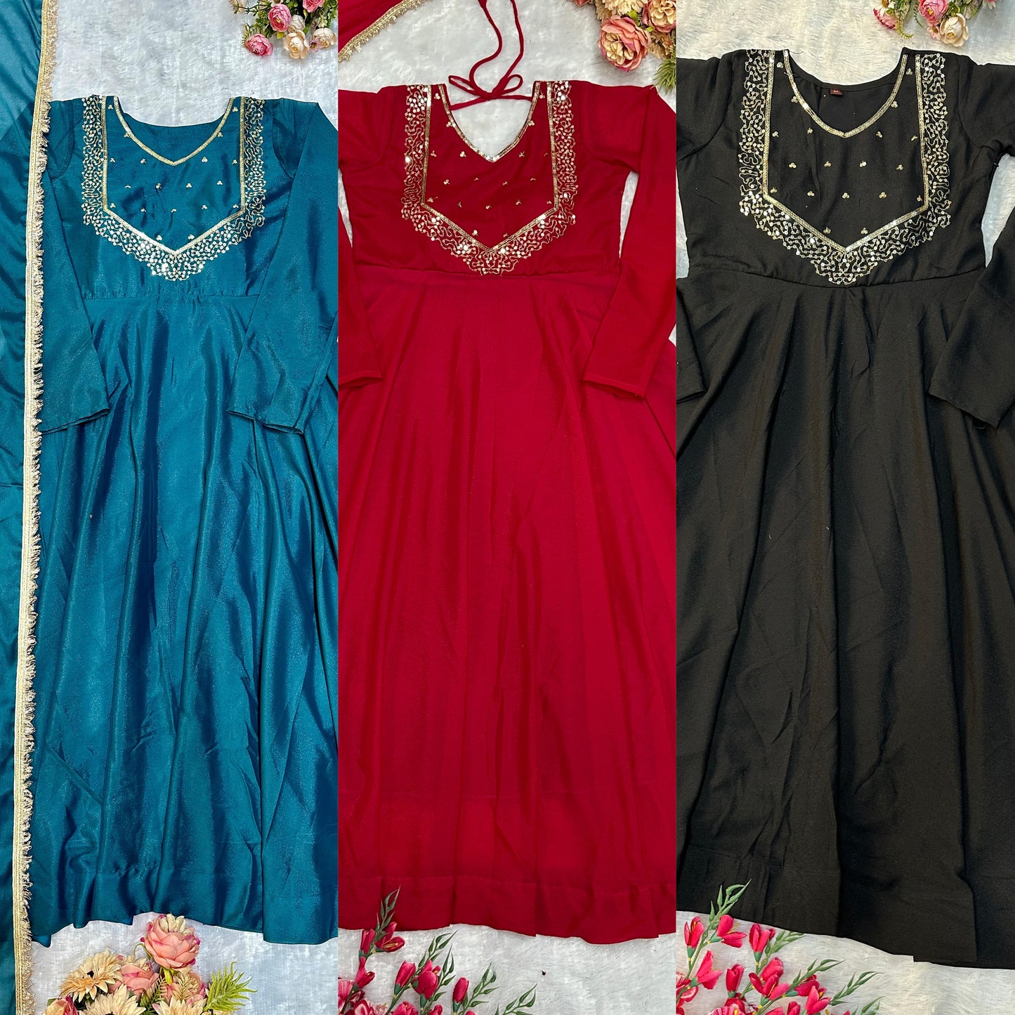 Charming Party Wear Anarkali Suit With Embroidery Work (MAS_VLM_238_Red)