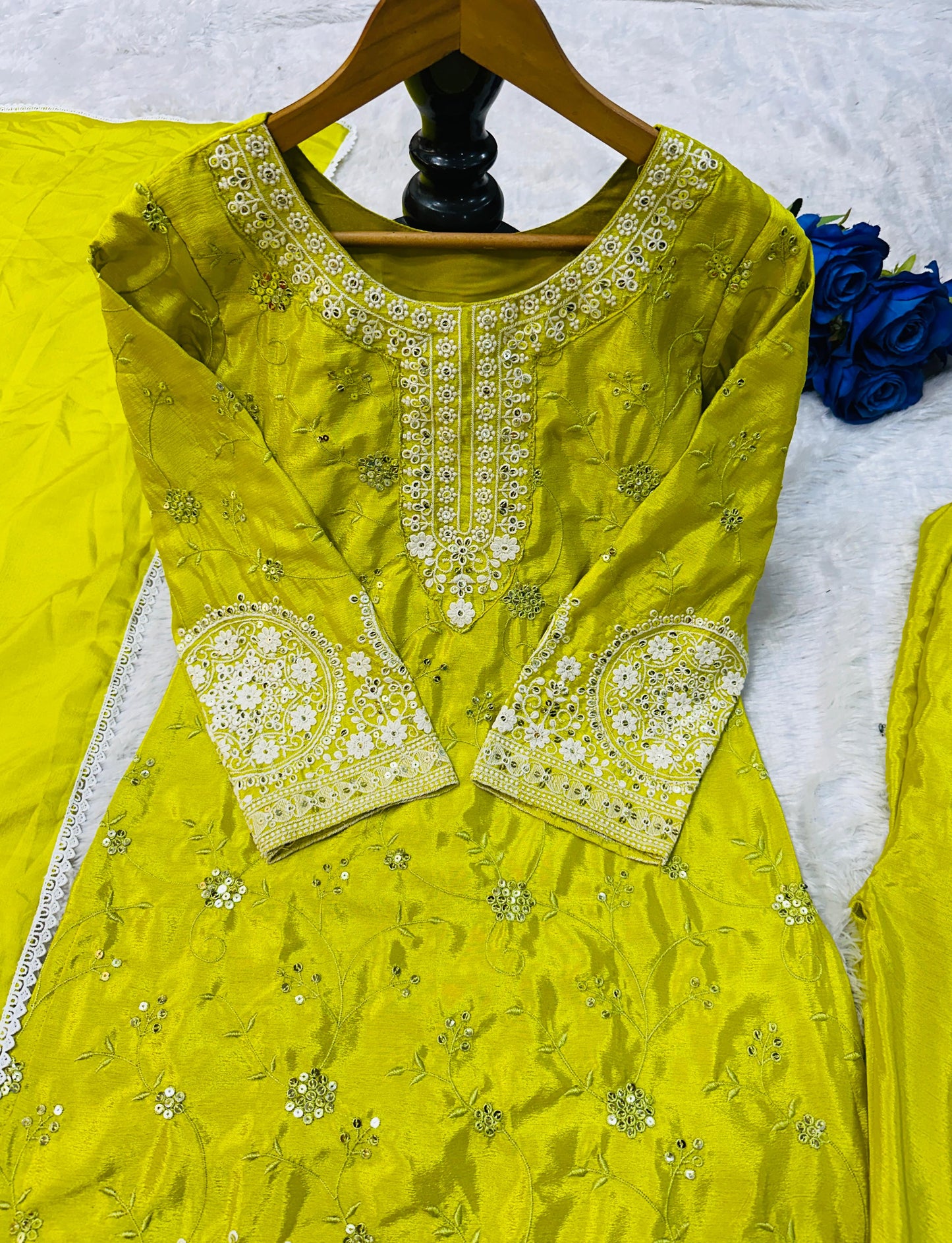 Exclusive Chinon Silk Sharara Suit With Heavy Embroidery Work (MAS_VLM_263)