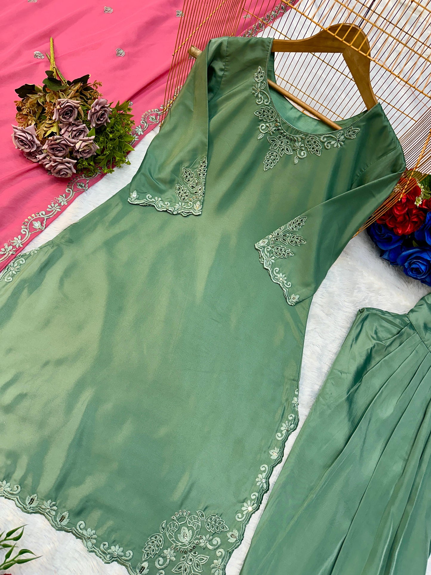 Admiring Salwar Suit With Fancy Dupatta With Embroidery Work ( MAS_VLM_275 )