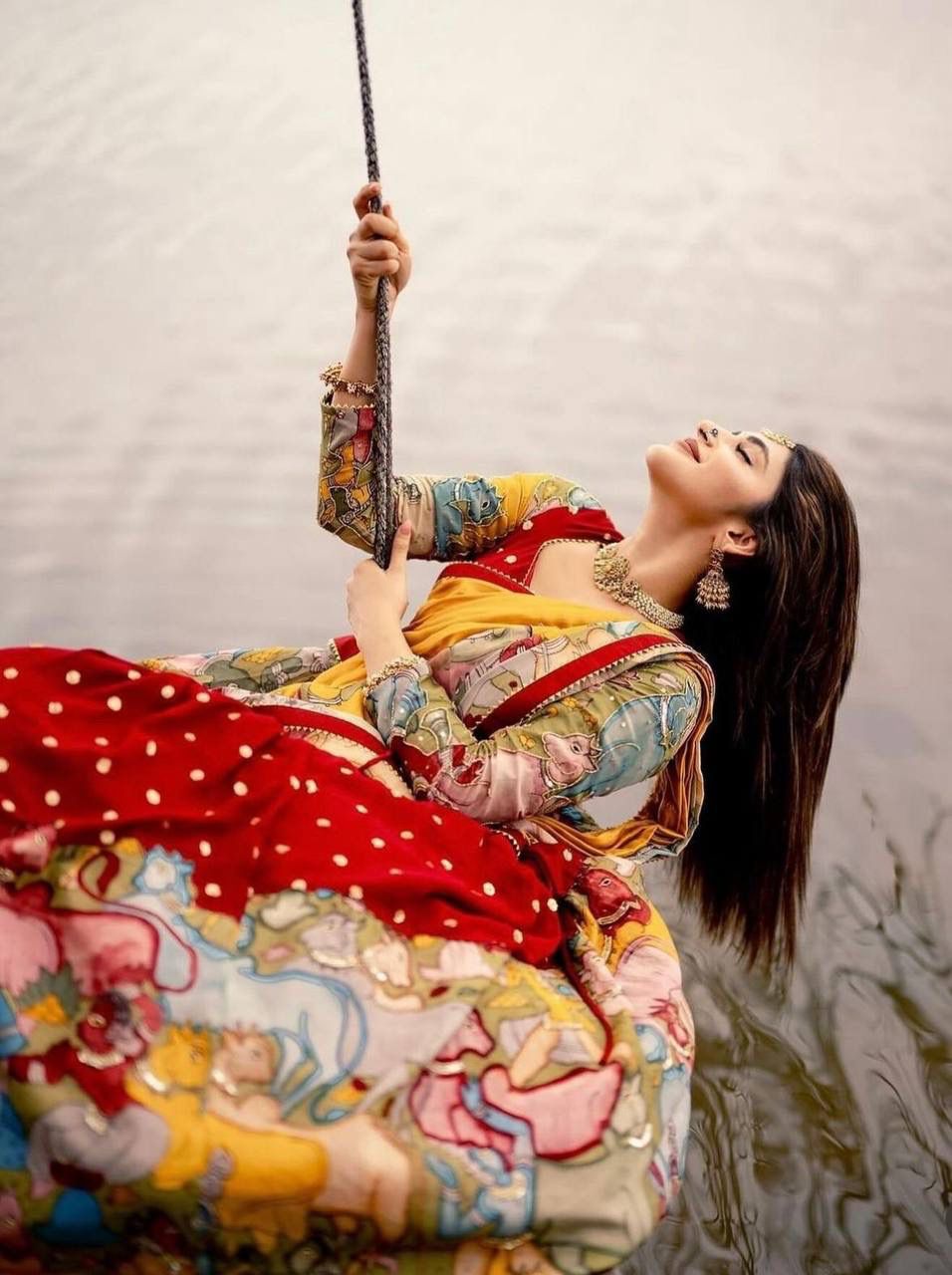 Demanding Red Timeless Kalamkari Print Lehenga Choli With Dupatta Sex ( MAS_TP_327 )