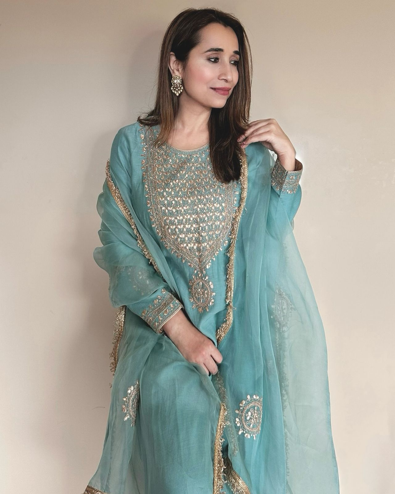 Classy Party Top Sharara & Dupatta Set With Cording Sequence Embroidery Work ( MAS_ZD_10096 )