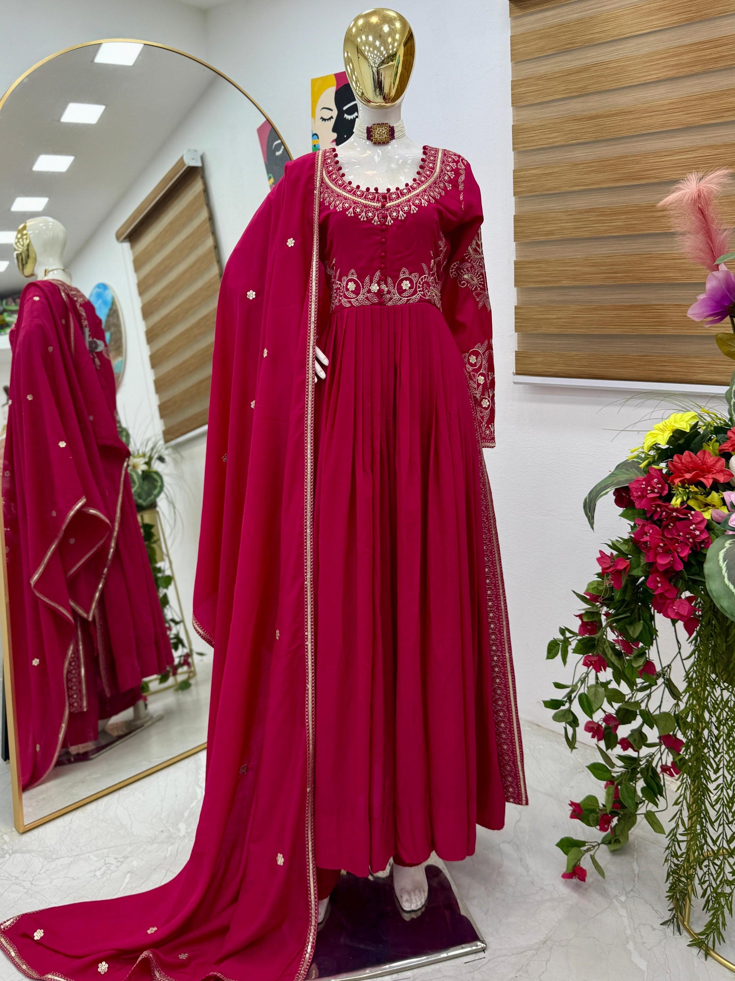 Designer Party Wear Top, Pant & Dupatta Set With Embroidery Sequence Work (MAS_ZD_10097)