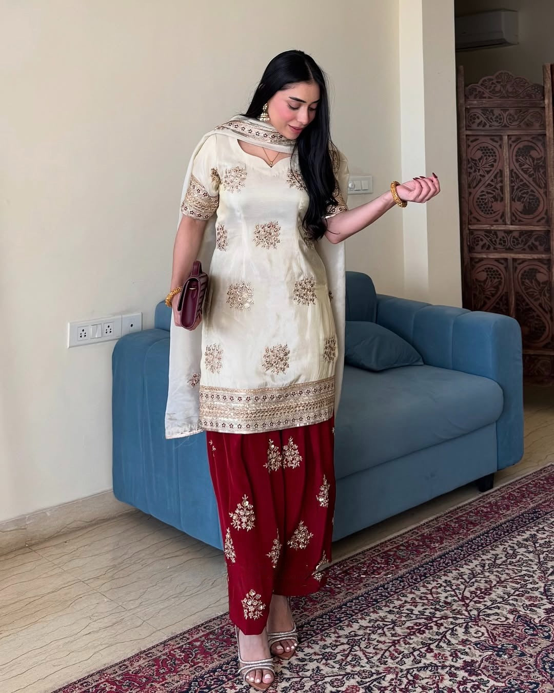 Classic New Designer Salwar Suit With Sequence Embroidered Work ( MAS_FE_66 )