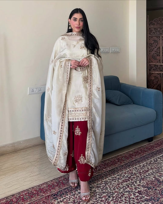 Classic New Designer Salwar Suit With Sequence Embroidered Work ( MAS_FE_66 )