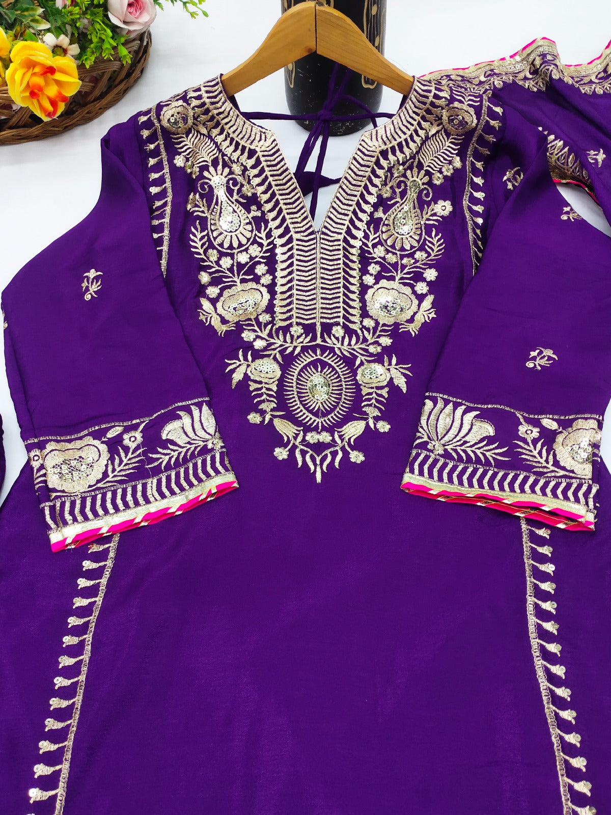Out Standing Purple Color Salwar Suit With Sequence Embroidery Work ( MAS_FE_68 )