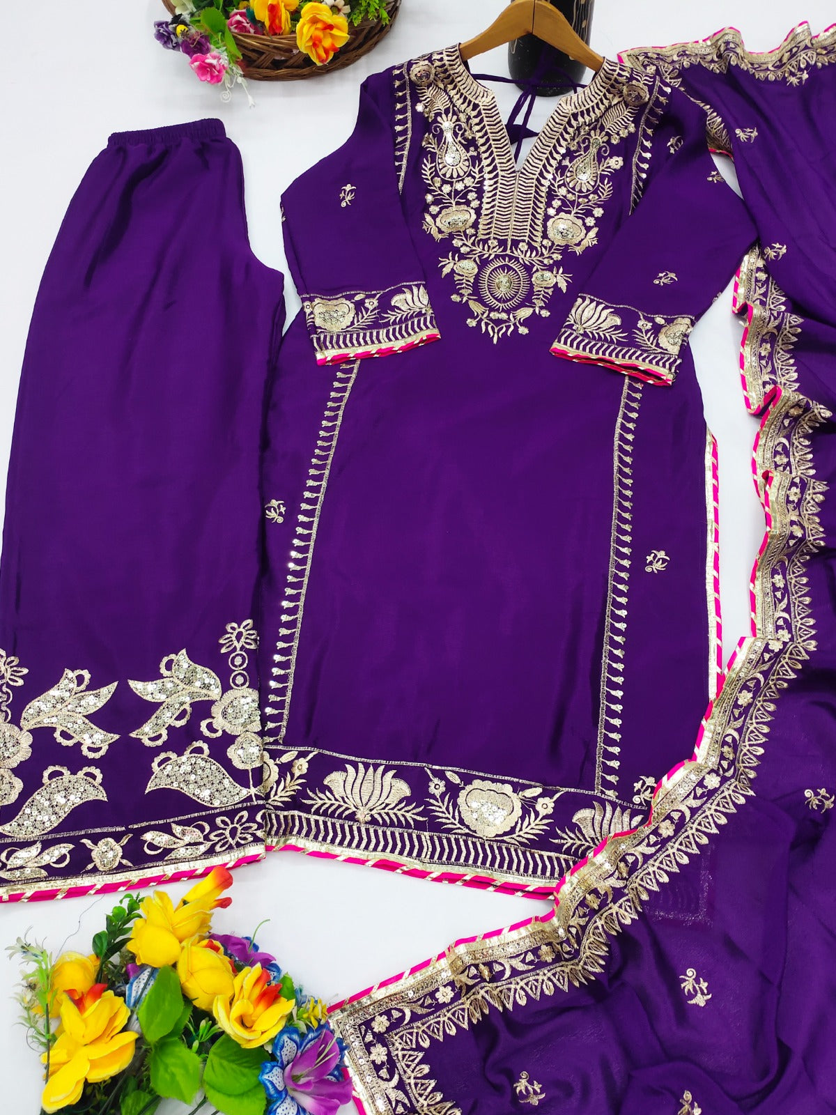 Out Standing Purple Color Salwar Suit With Sequence Embroidery Work ( MAS_FE_68 )