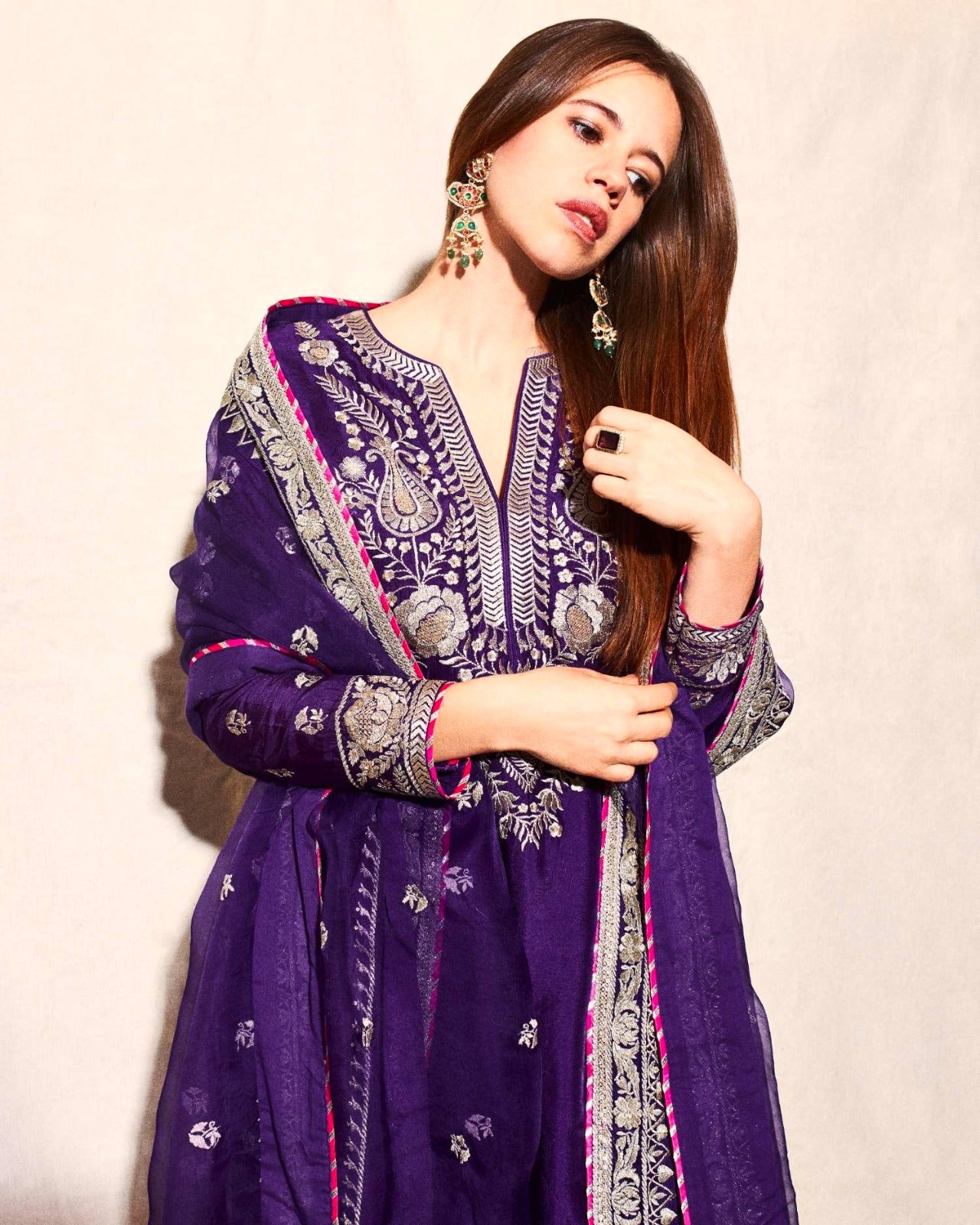 Out Standing Purple Color Salwar Suit With Sequence Embroidery Work ( MAS_FE_68 )