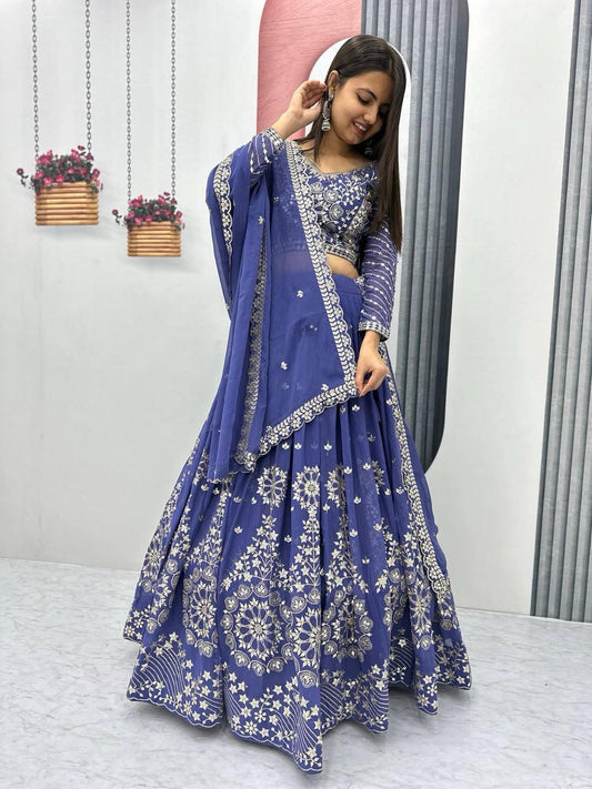 Astonishing wedding Wear Lehenga Choli With Embroidery Sequence Work (MAS_PF_012)