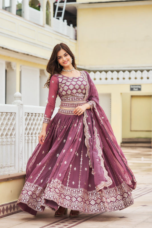 Alluring Pink Lehenga Choli With Heavy Sequence Work (MAS_Ram_026_Pink)