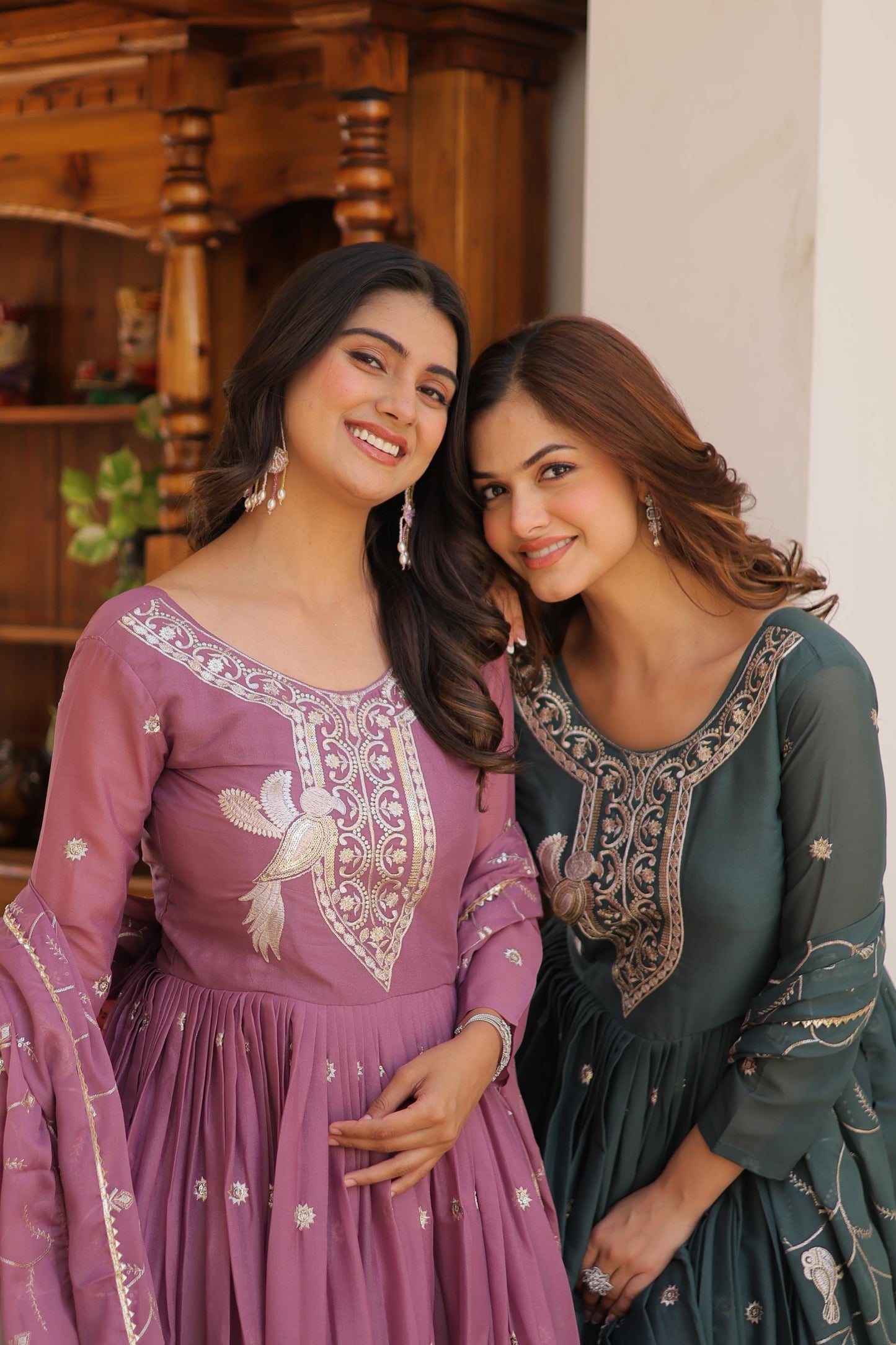 Admiring Festive Gown & Dupatta Set With Sequence Embroidery Work ( MAS_RAM_081_Gray )