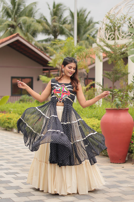 Demanding Black Navratri Special Gamthi Work Lehenga Choli ( MAS_RAM_126_Black )