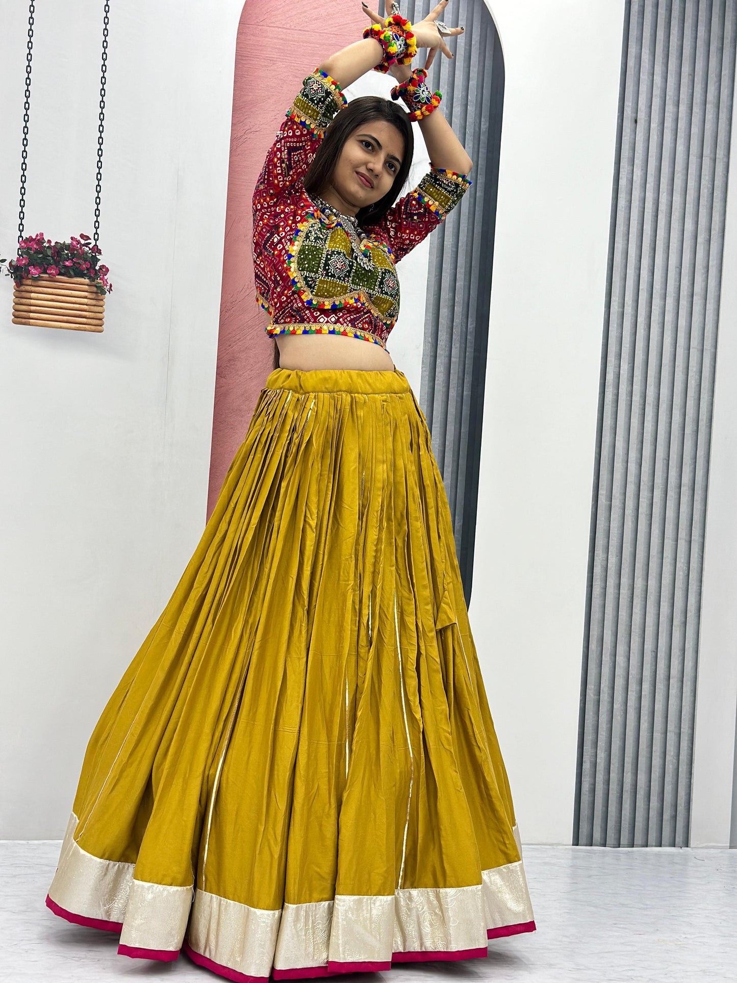 Glamourous Navratri Special Pure Cotton Lehenga Choli ( MAS_TP_175 )