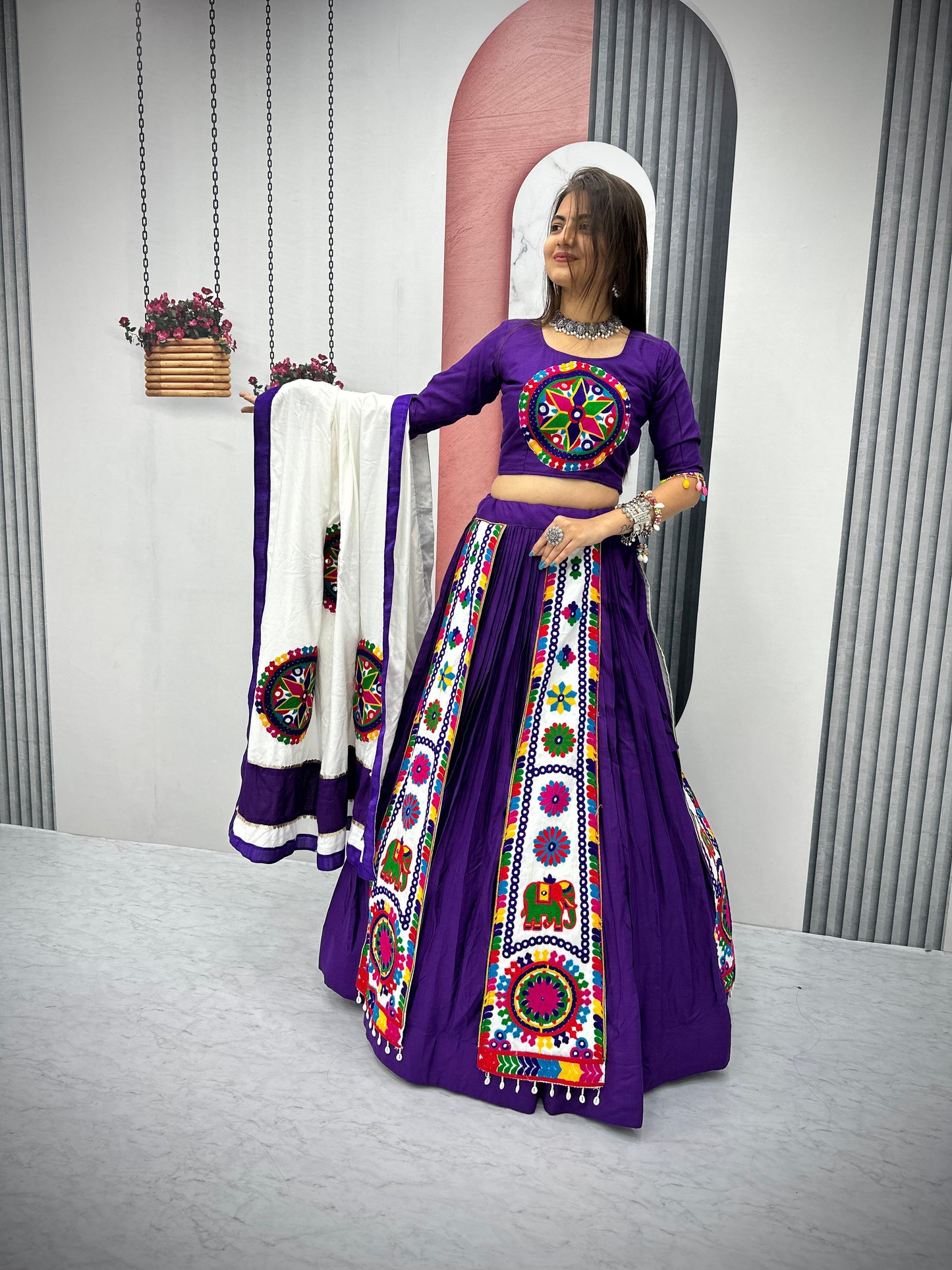 Designer Navratri Special Lehenga Choli With Gamthi Work ( MAS_TP_182 )