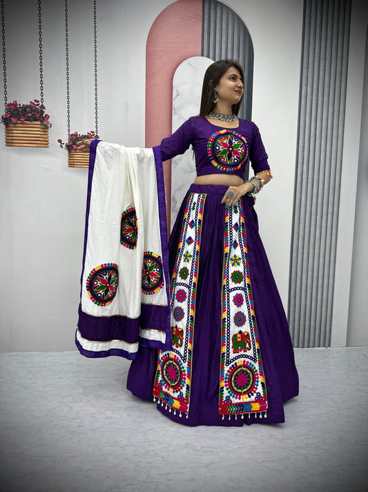 Designer Navratri Special Lehenga Choli With Gamthi Work ( MAS_TP_182 )