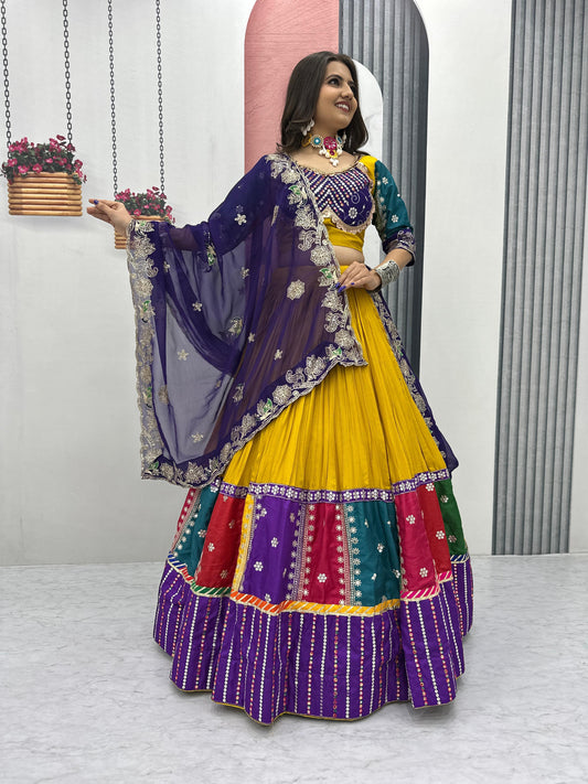 Admiring Navratri Special Pure Cotton Lehenga Choli ( MAS_TP_254_Yellow )