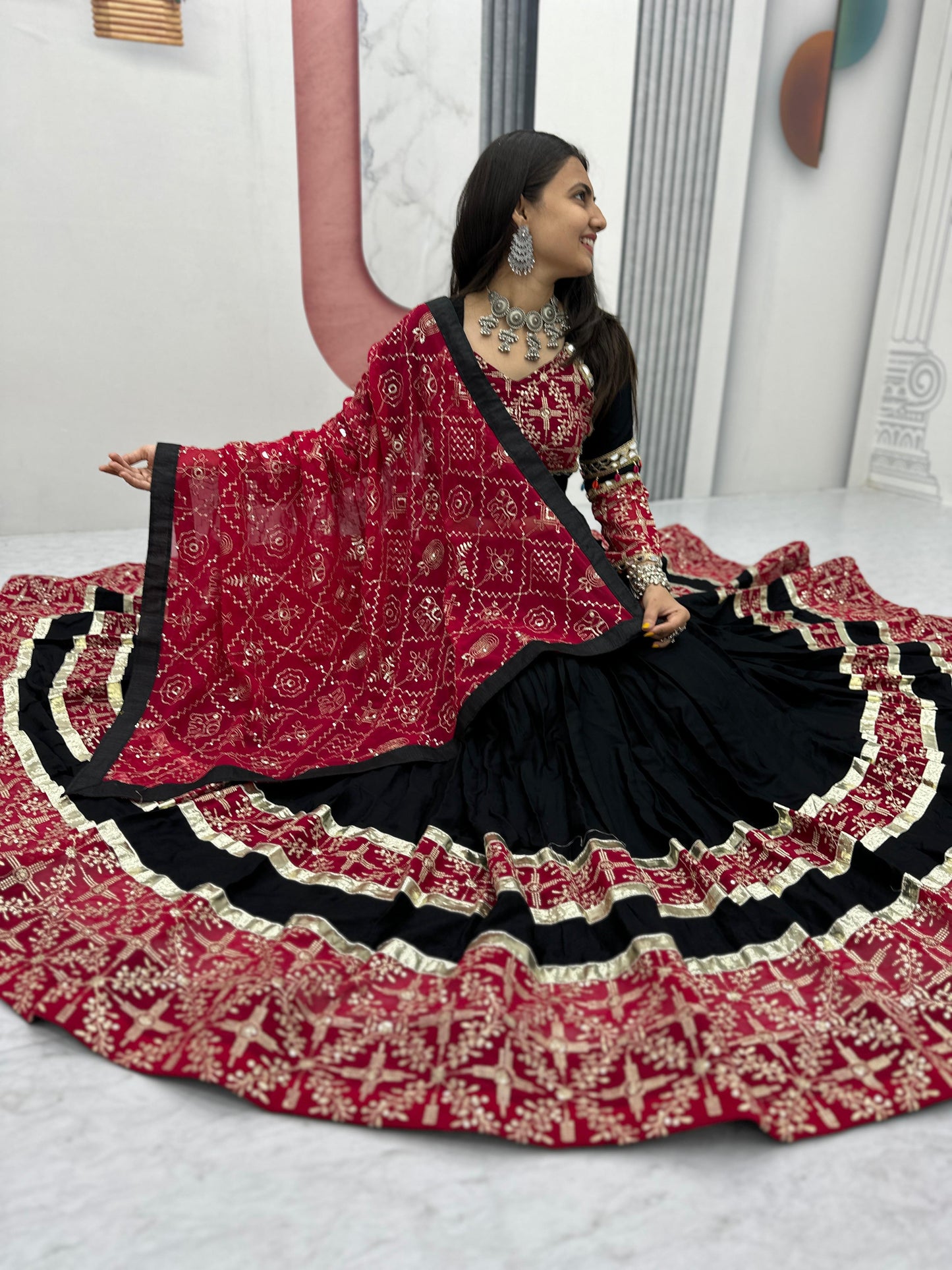 Mesmerising Navratri Special Pure Cotton Lehenga Choli ( MAS_TP_263 )