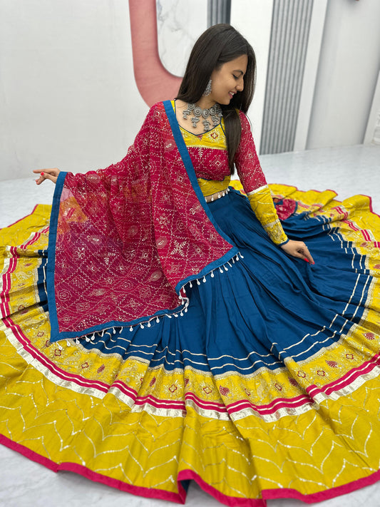 Exclusive Navratri Special Pure Cotton Lehenga Choli ( MAS_TP_264_Rama )