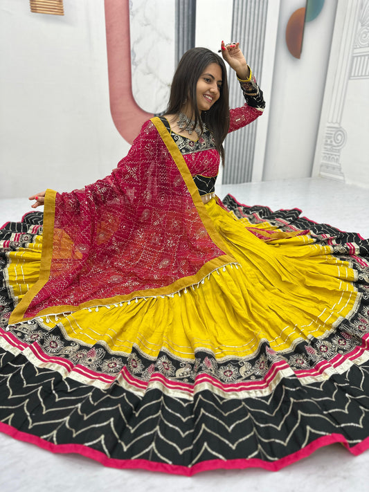 Navratri Special Trendy Pure Cotton Lehenga Choli ( MAS_TP_264_Yellow )