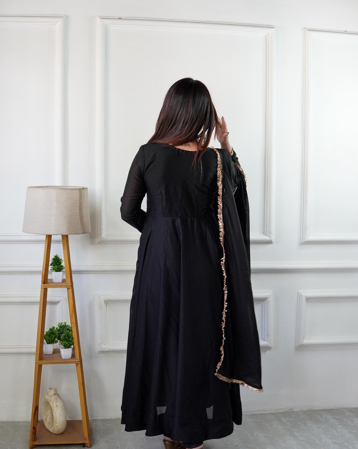 Glamourous Party Wear Anarkali Suit With Embroidery Work (MAS_VLM_238_Black)