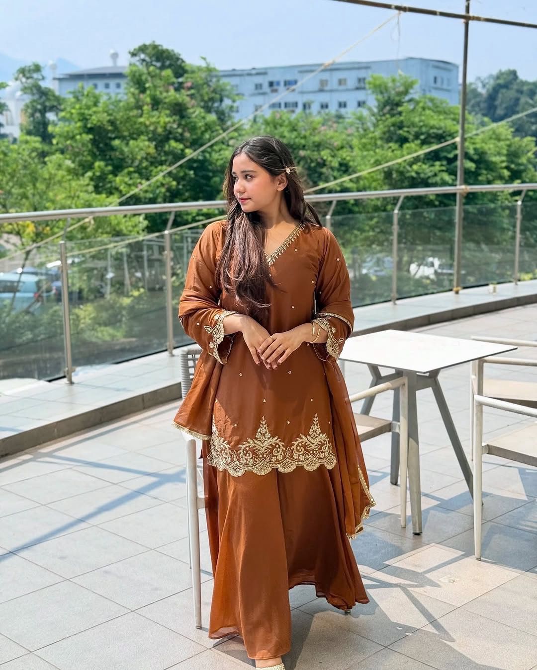 Delightful New Designer Plazzo Set With Fancy Dupatta And Embroidery Work ( MAS_VLM_274_Mustard )