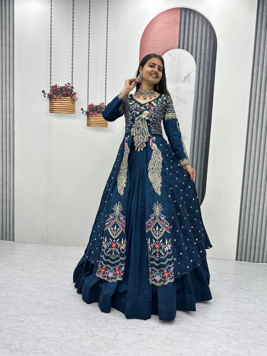Exclusive Traditional Wear Lehenga Choli With Heavy Thread Work ( MAS _PC_528_Blue )