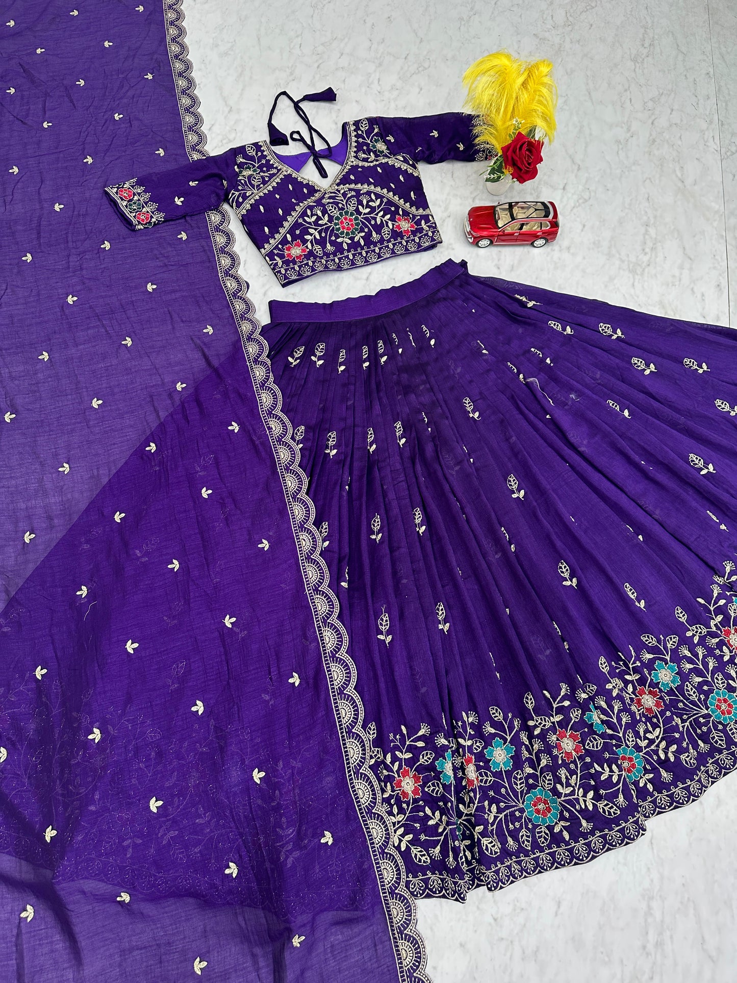 Party Wear Purple Designer Lehenga Choli With Embroidery Work ( MAS_TP_298_Purple )