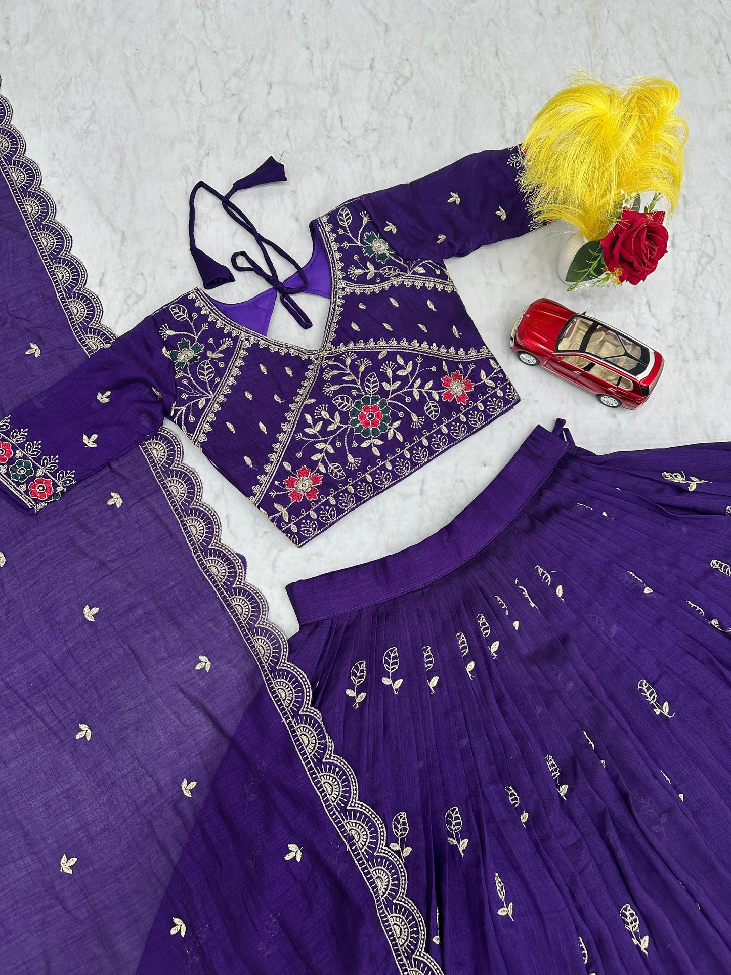 Party Wear Purple Designer Lehenga Choli With Embroidery Work ( MAS_TP_298_Purple )