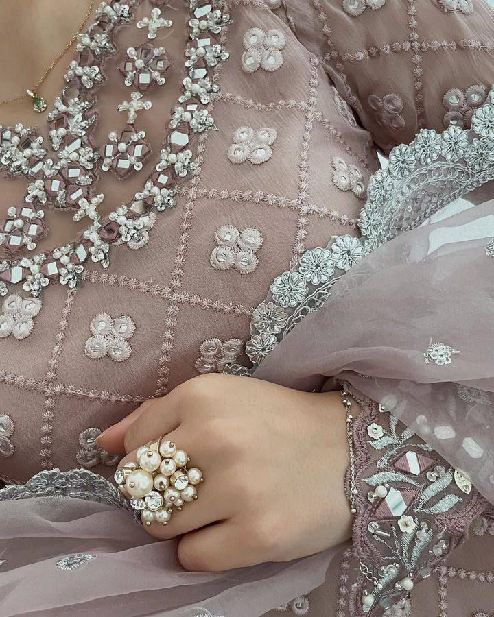 Designer Party Wear Plazzo With Real Mirror, Sequence & Thread Embroidery Work ( MAS_Z_9281_Peach )