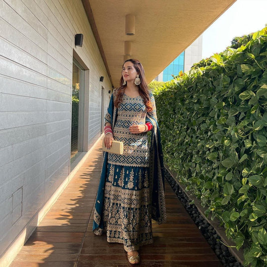 Captivating Blue Festive Lehenga Choli With Sequence Embroidery Work (MAS_ZD_10012)