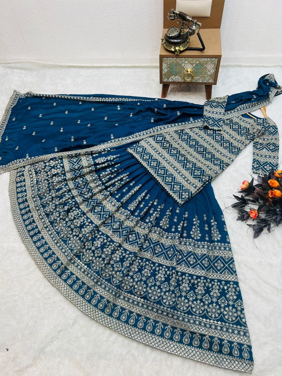 Captivating Blue Festive Lehenga Choli With Sequence Embroidery Work (MAS_ZD_10012)