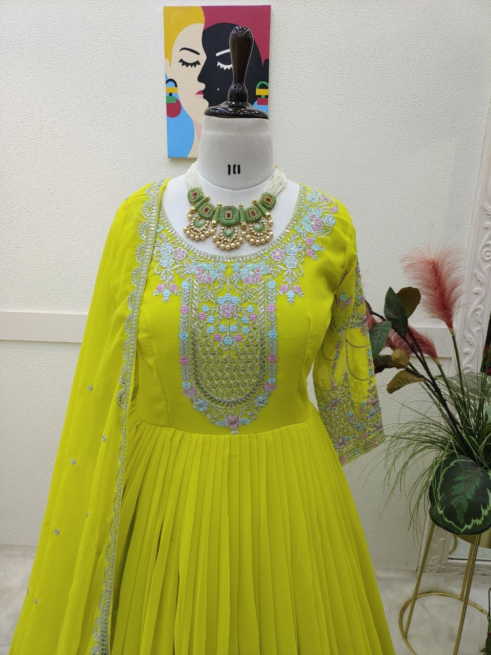 Mesmerising Sequence Embroidery Work Gown & Dupatta Set (MAS_ZD_10095)